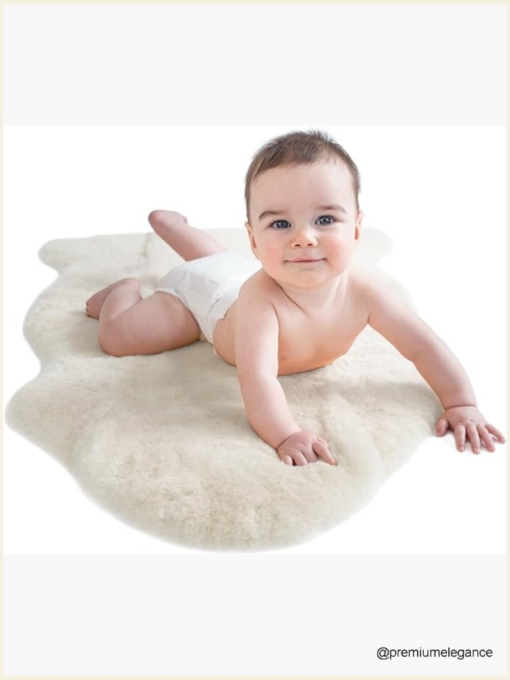 100% Australian Merino Wool Fluffy Rug, 2x3 ft Baby Play Mat
